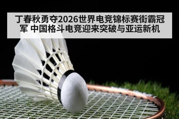 丁春秋勇夺2026世界电竞锦标赛街霸冠军 中国格斗电竞迎来突破与亚运新机